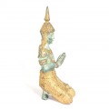 veche statueta Rattanakosin " Namaskara Mudra ". bronz patinat. Thailanda. cca 1920